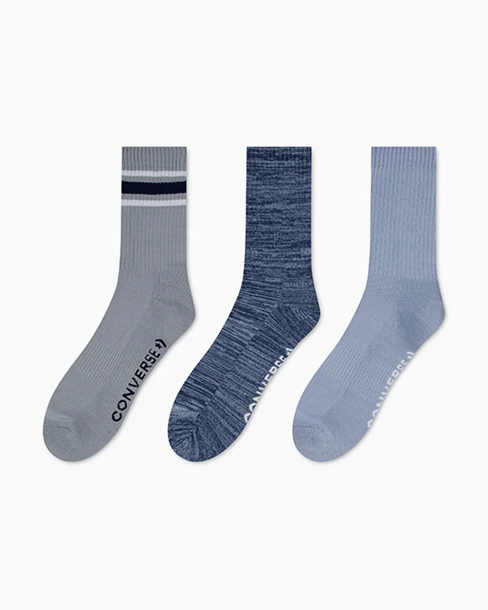 3-Pack Classic Logo Micro Crew Socks - 1
