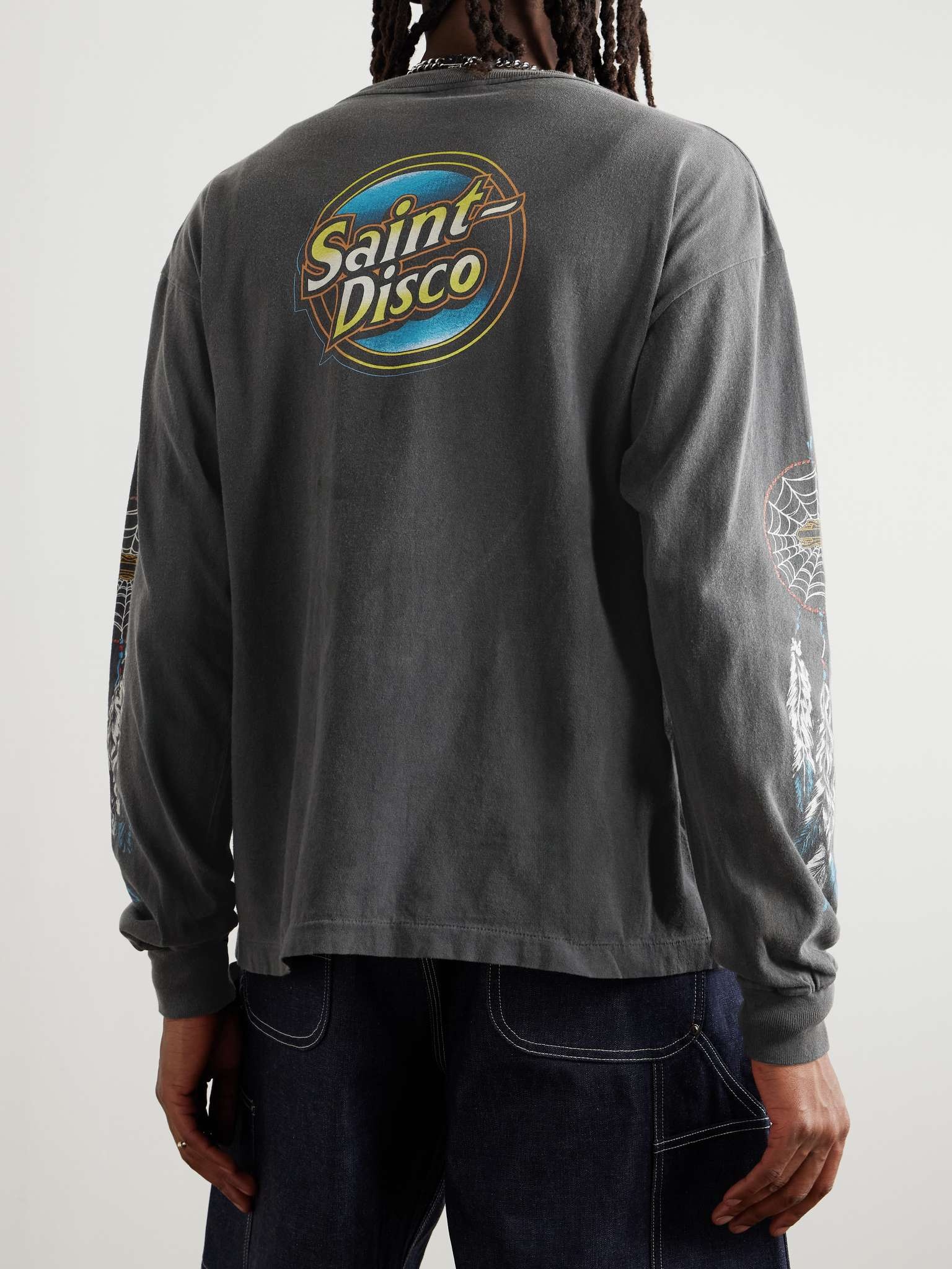 + TEFLON DISCO Distressed Printed Cotton-Jersey T-Shirt - 4