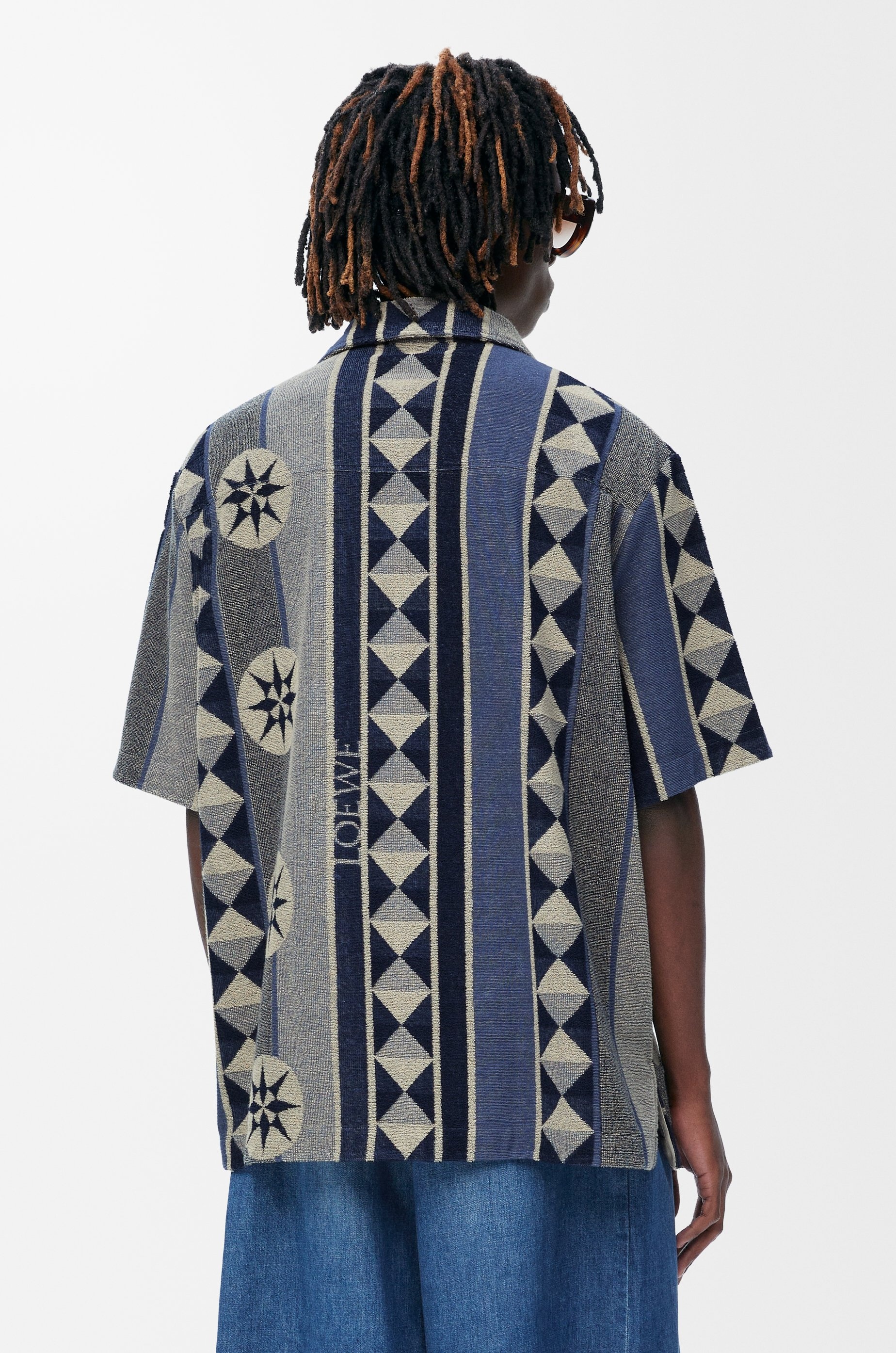Short sleeve shirt in terry cotton jacquard - 4