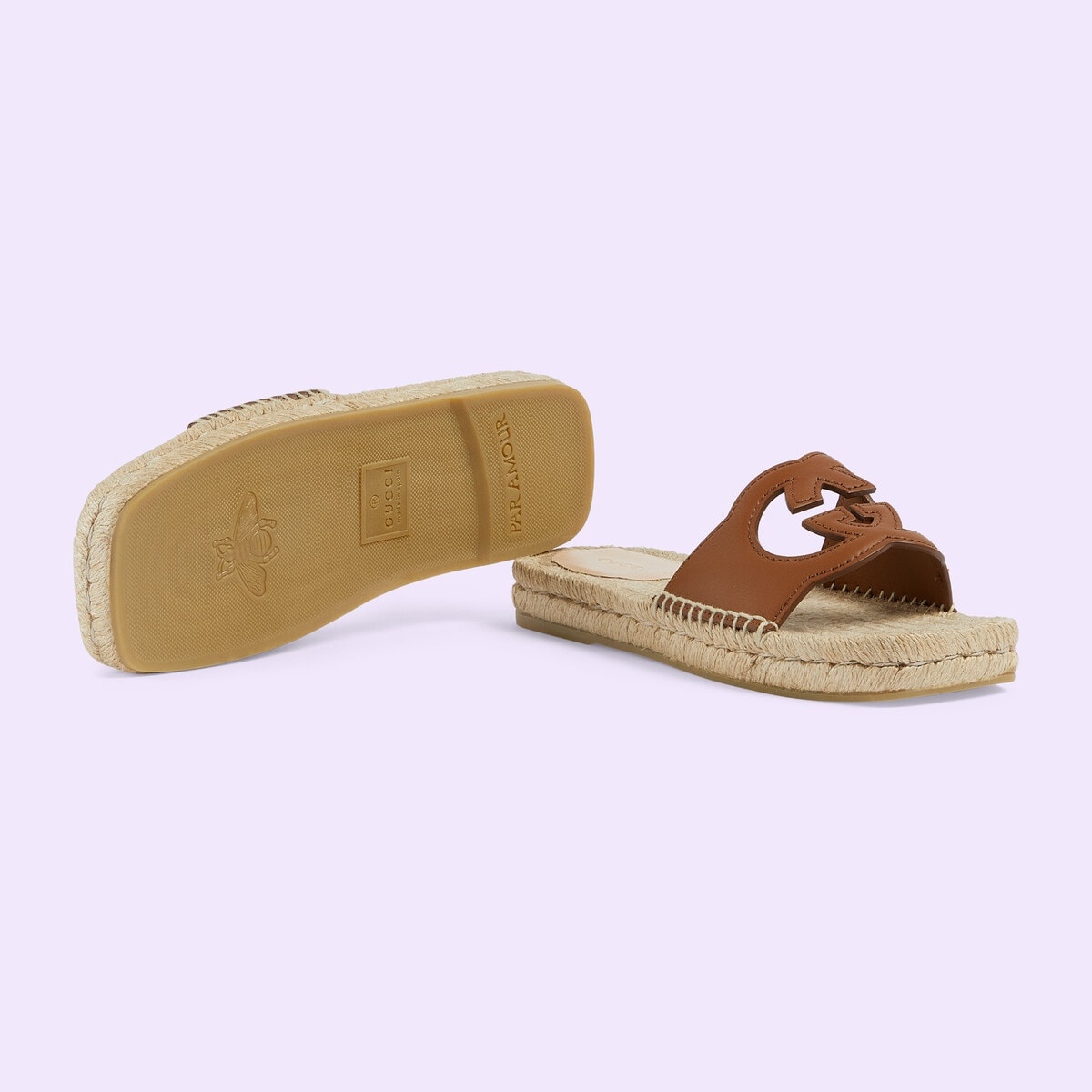 Women's Interlocking G cut out slide sandals - 6