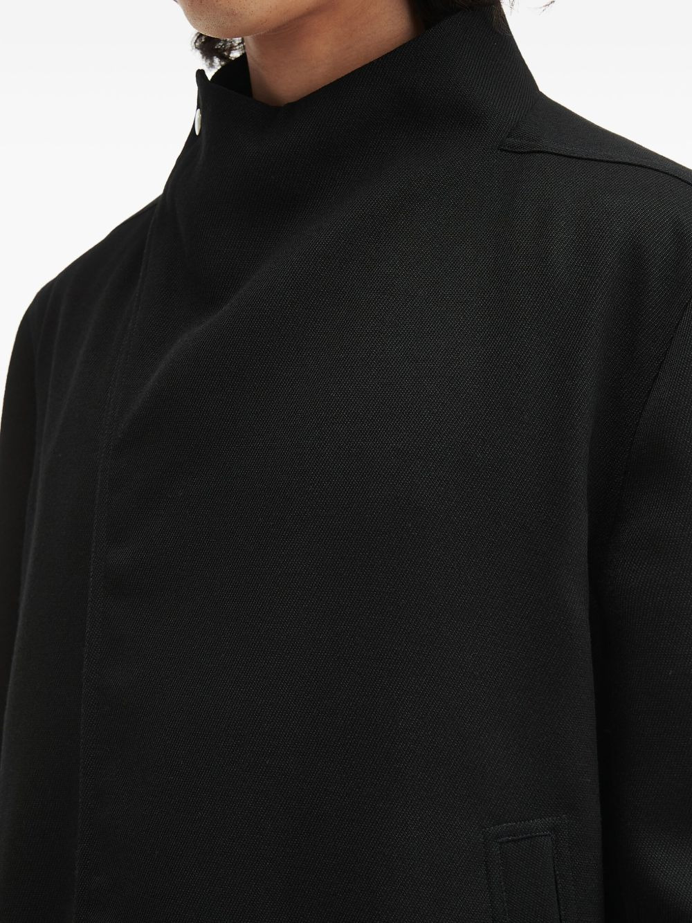 high-neck asymmetrical jacket - 5