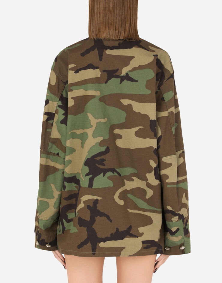 Camouflage-print cotton safari jacket - 2