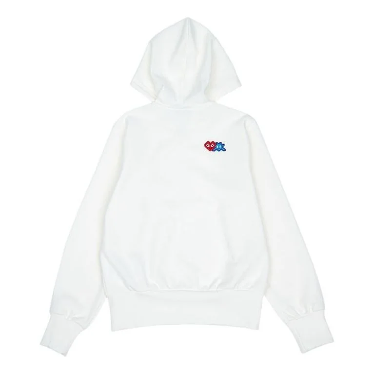 (WMNS) COMME des GARCONS PLAY FW25 x Invader Zipped Hoodie 'White' AZ-T333-051-3 - 1