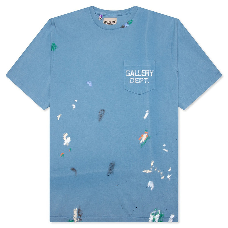 VINTAGE LOGO PAINTED TEE - DUSTY BLUE - 1