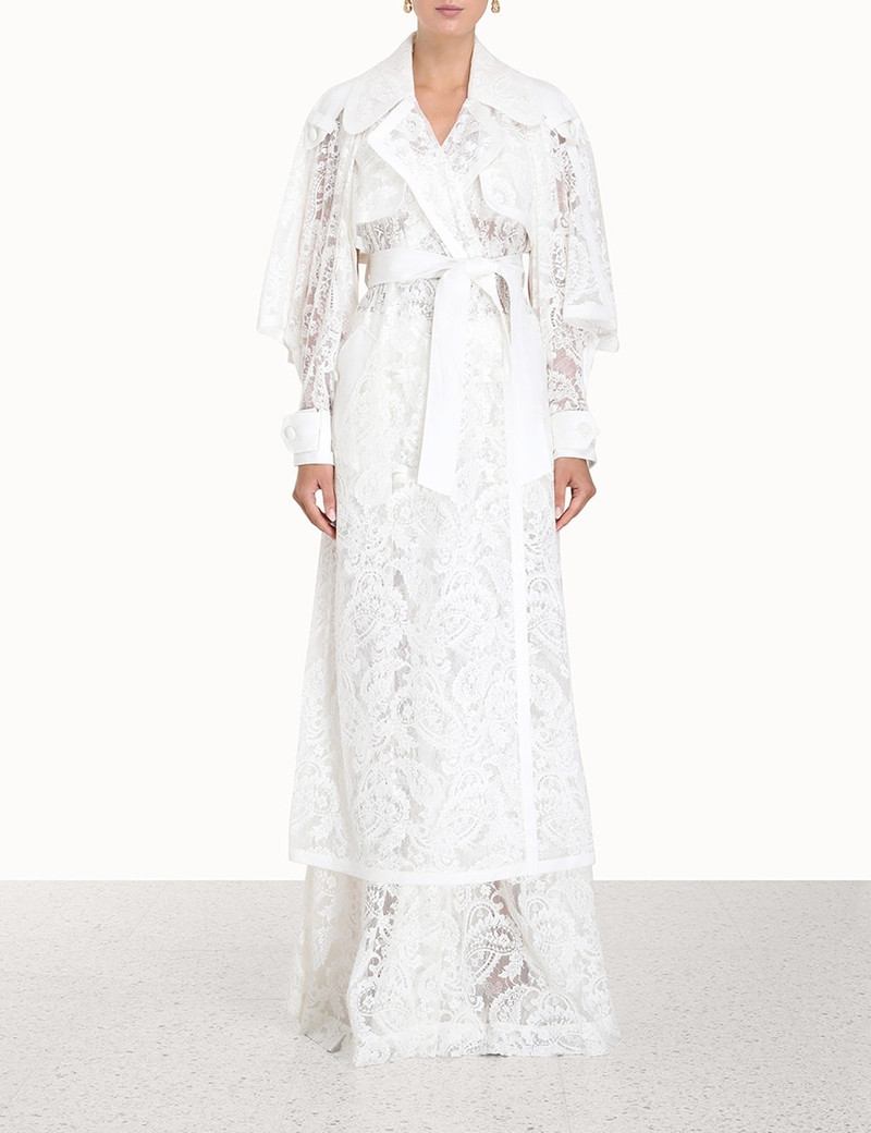 Zimmermann WONDERLAND LACE TRENCH COAT outlook