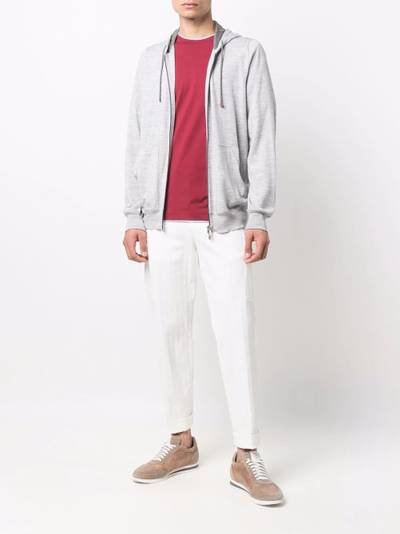 Brunello Cucinelli zip-up wool hoodie outlook