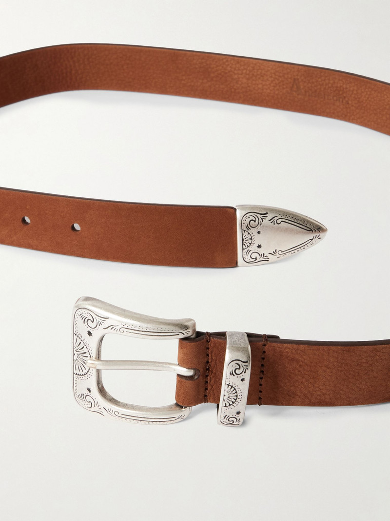 Anderson's 3cm Nubuck Belt Brown outlook