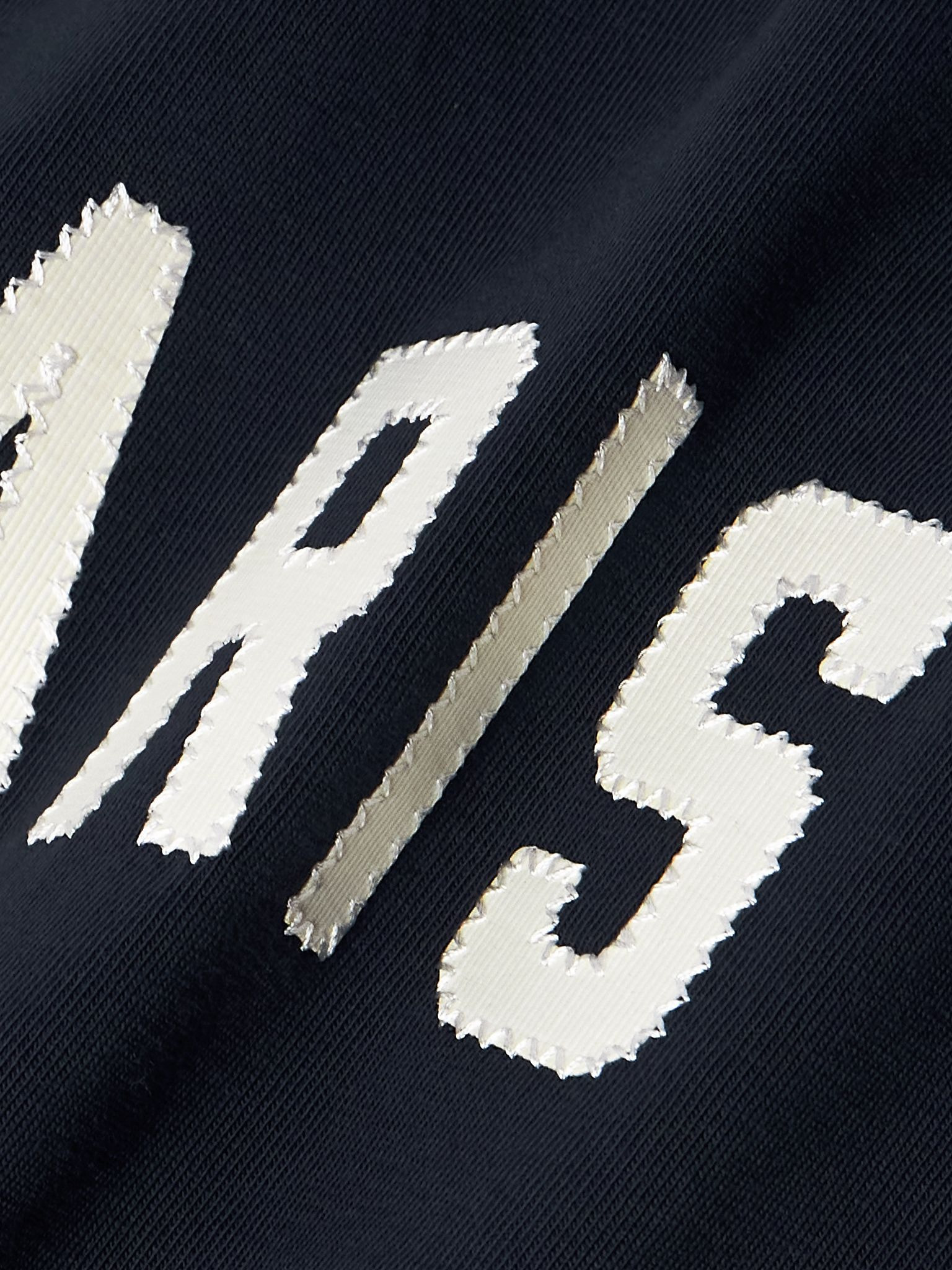 Logo-Appliquéd Cotton-Jersey T-Shirt Navy - 4