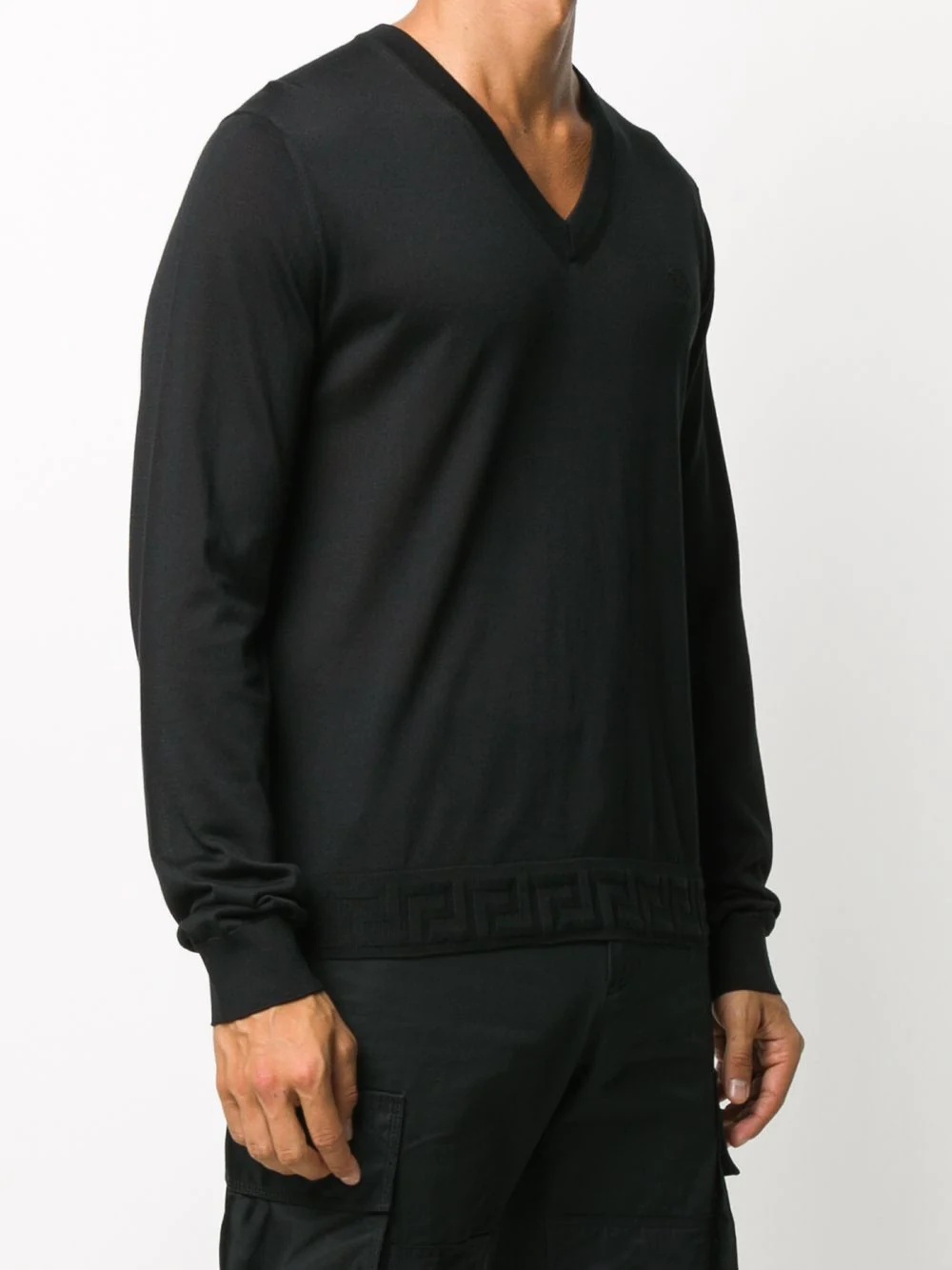 Grecca Accent V-neck jumper - 3