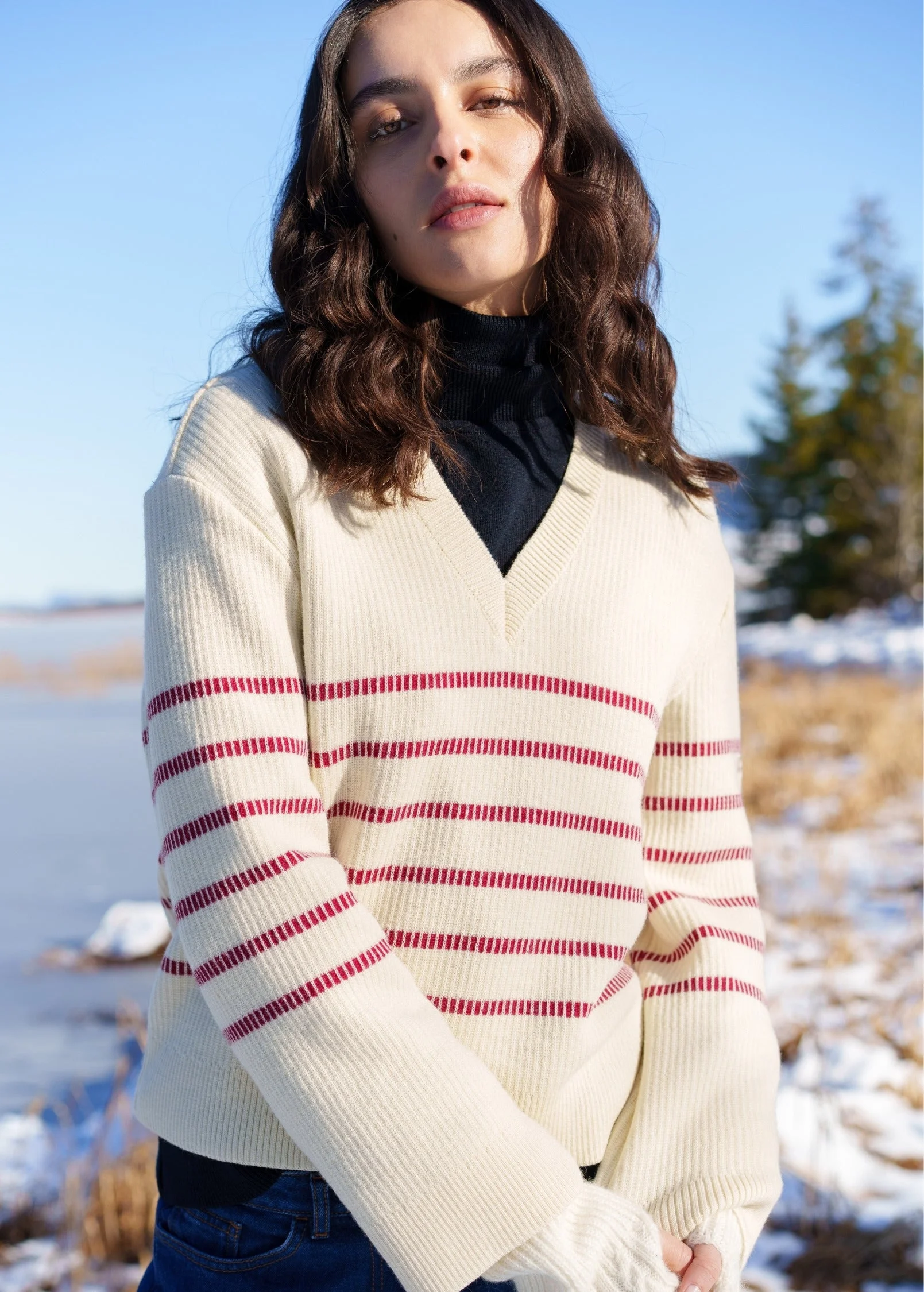 RUMILLY Striped Sweater - 1