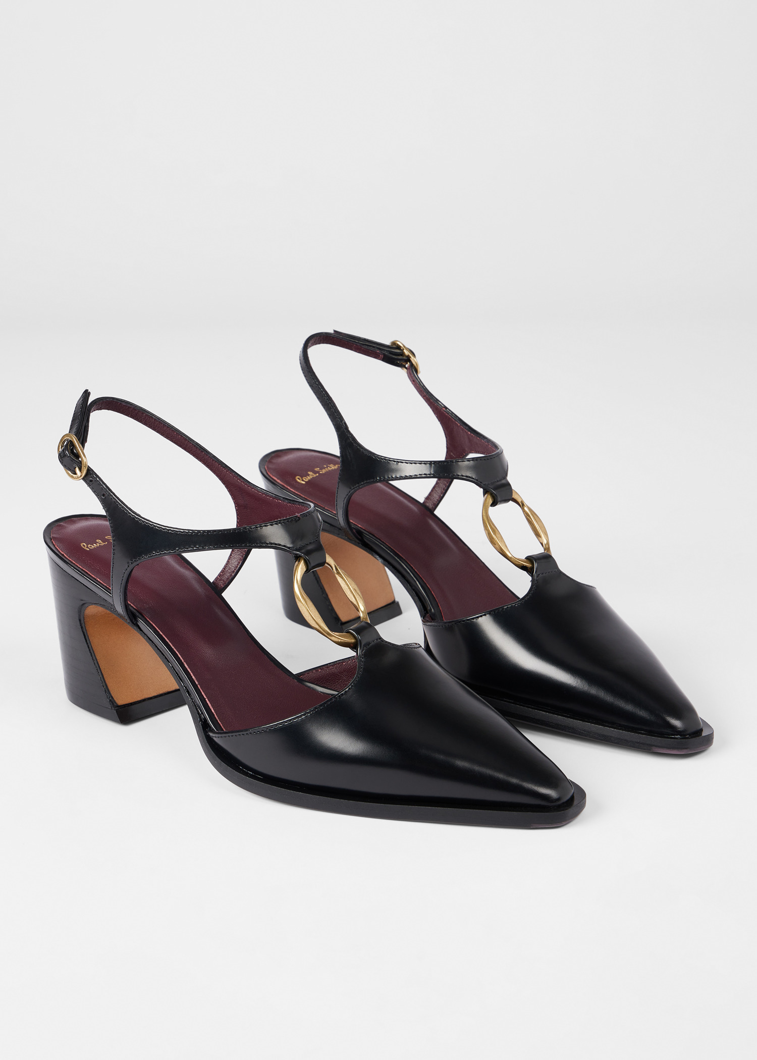 Women's Black Leather 'Adelia' Heels - 2