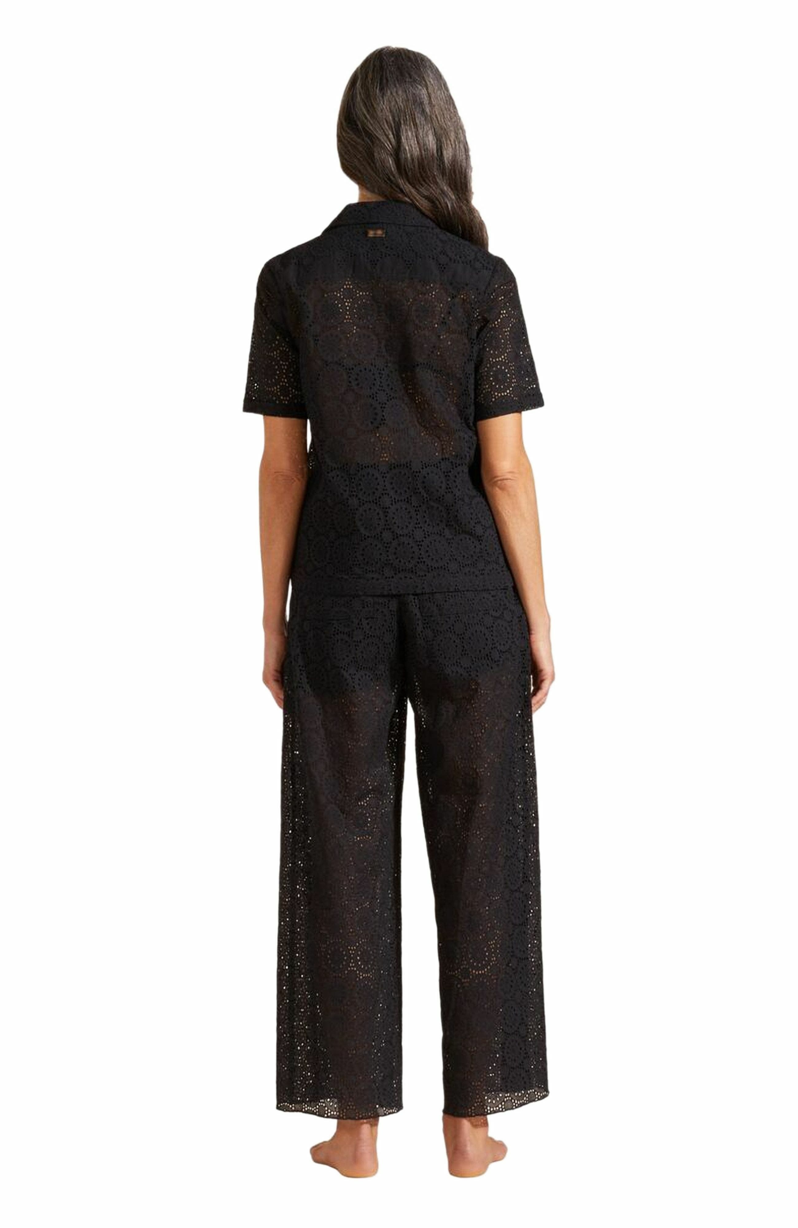 Vilebrequin Women's Broderies Anglaises Cotton Polo in Noir at Nordstrom - 2