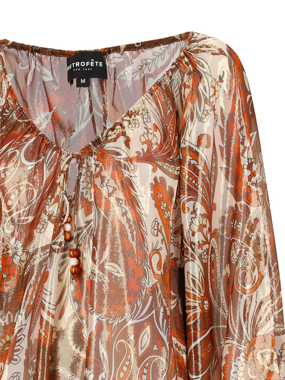 paisley metallic blouse - 3
