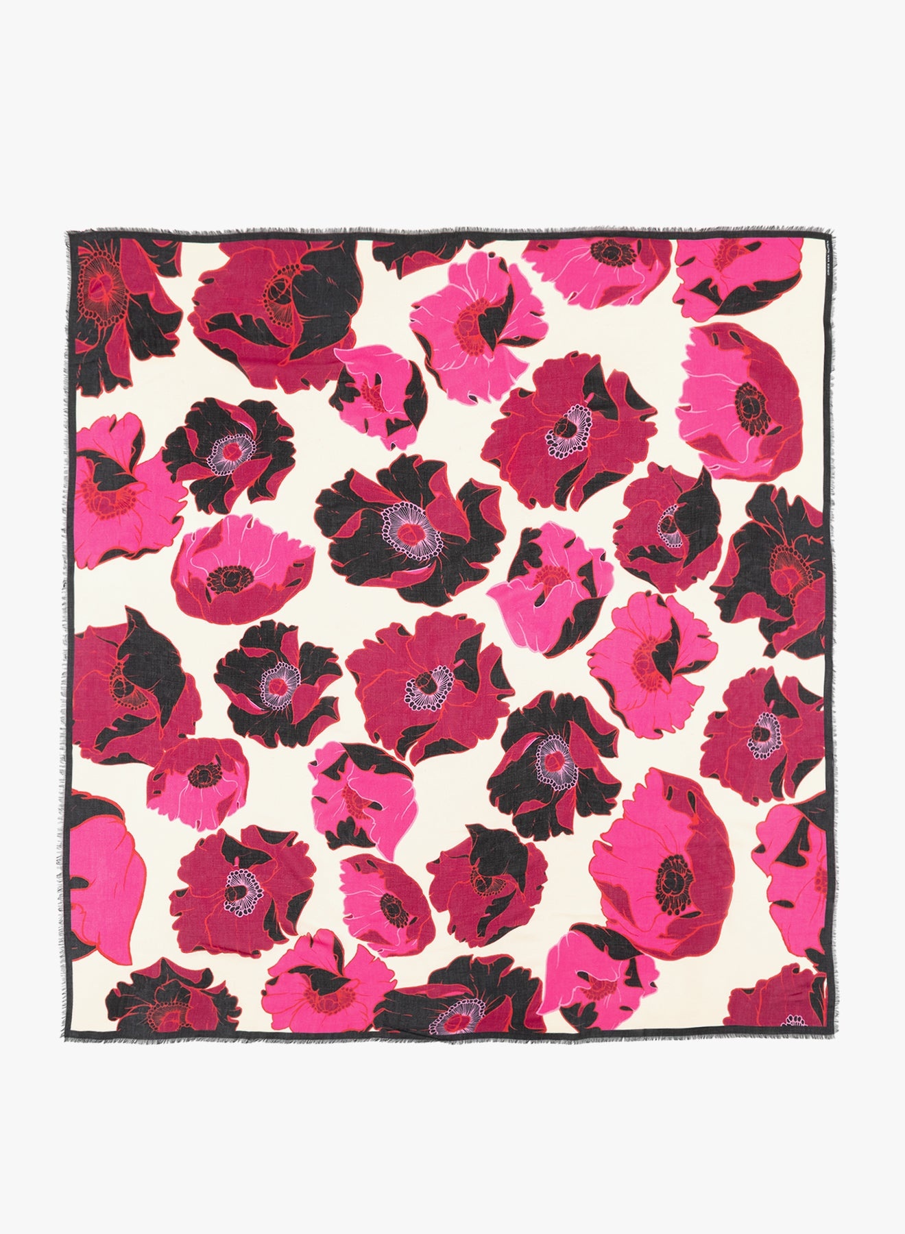 FLORAL SQUARE SCARF - 1