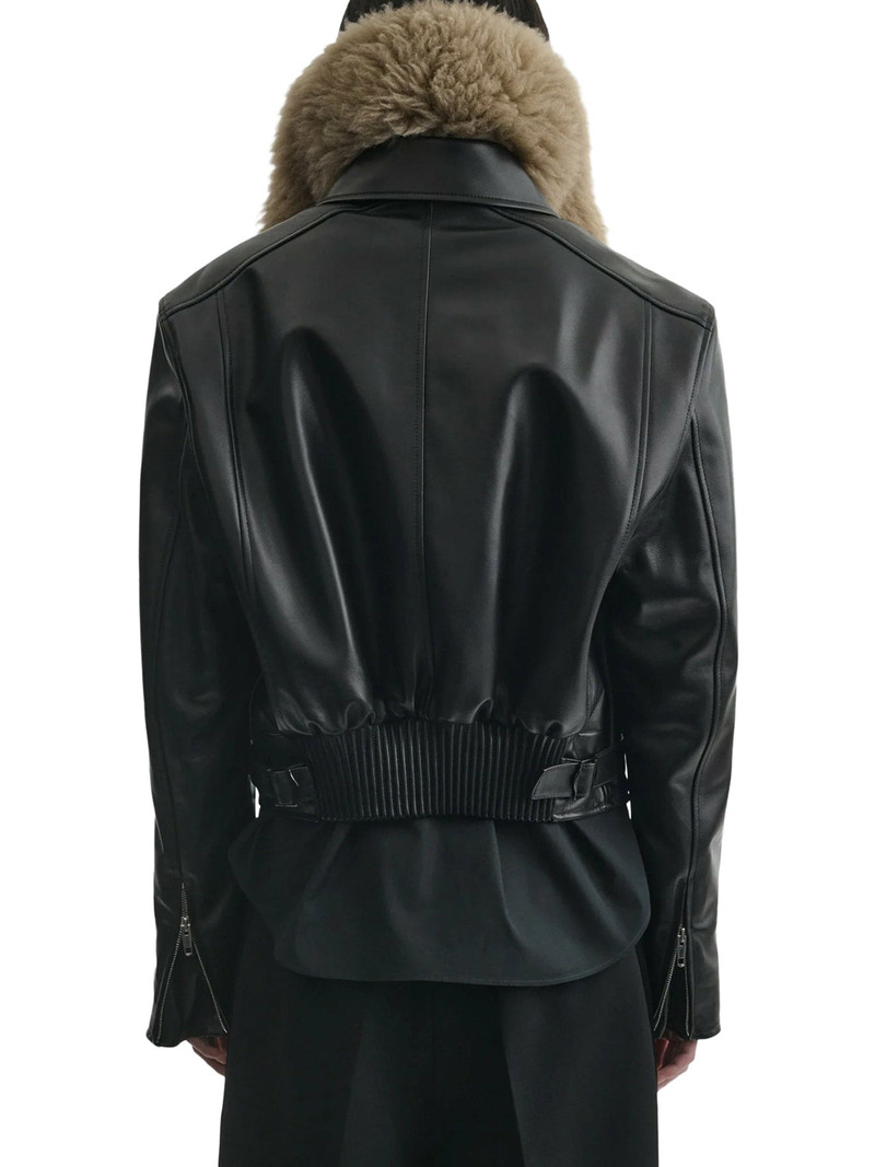 SHORT LEATHER AVIATOR JACKET 3