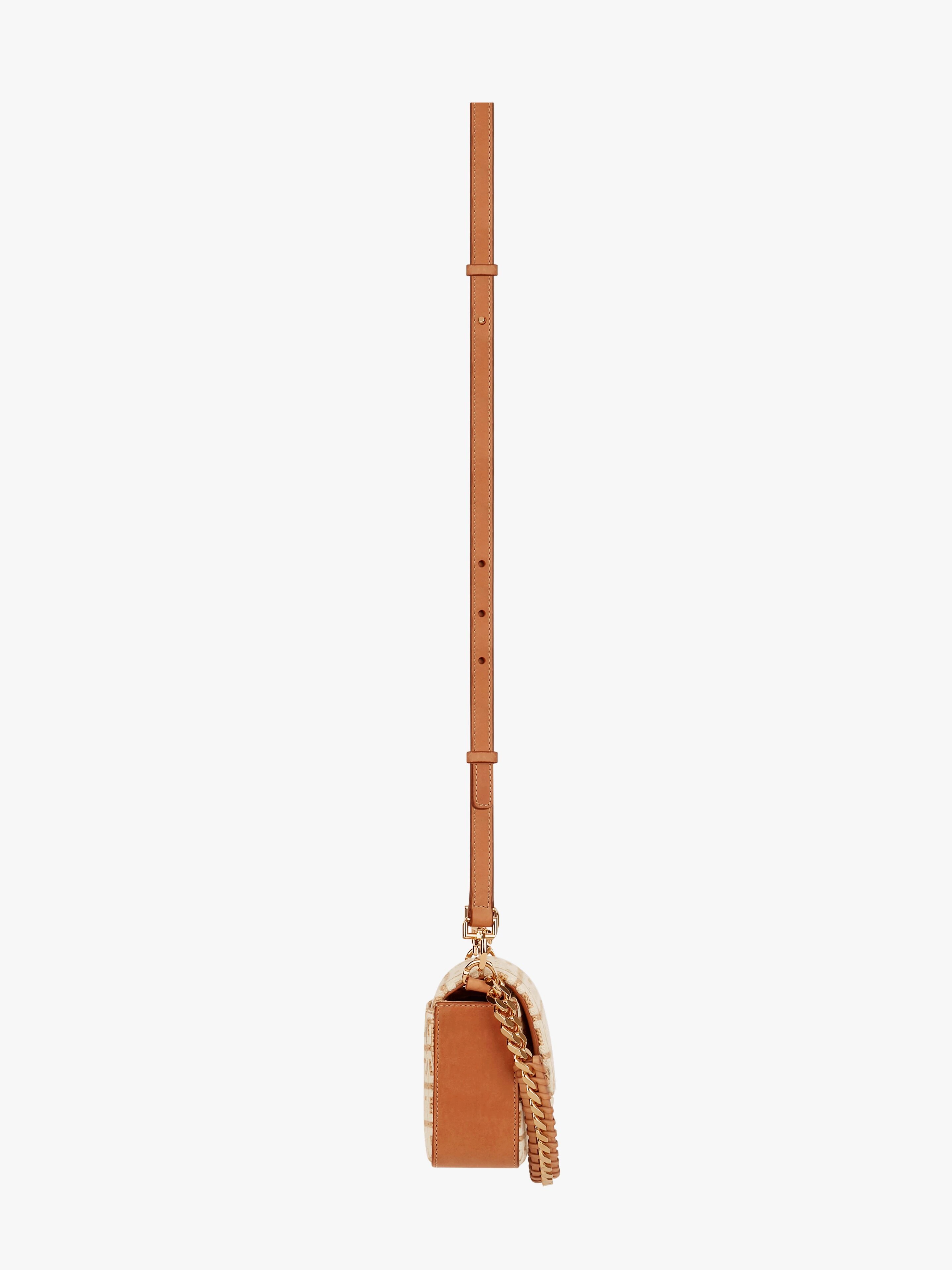 SMALL 4G BAG IN 4G EMBROIDERED RAFFIA WITH CHAIN - 4