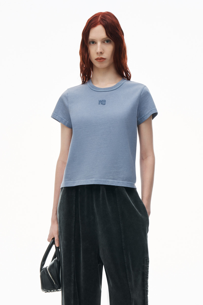 Puff logo shrunken tee in cotton jersey 2