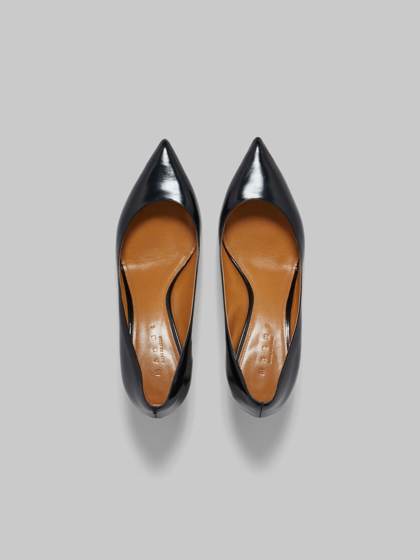 BLACK PALMELLATO LEATHER RHYTHM PUMP - 4