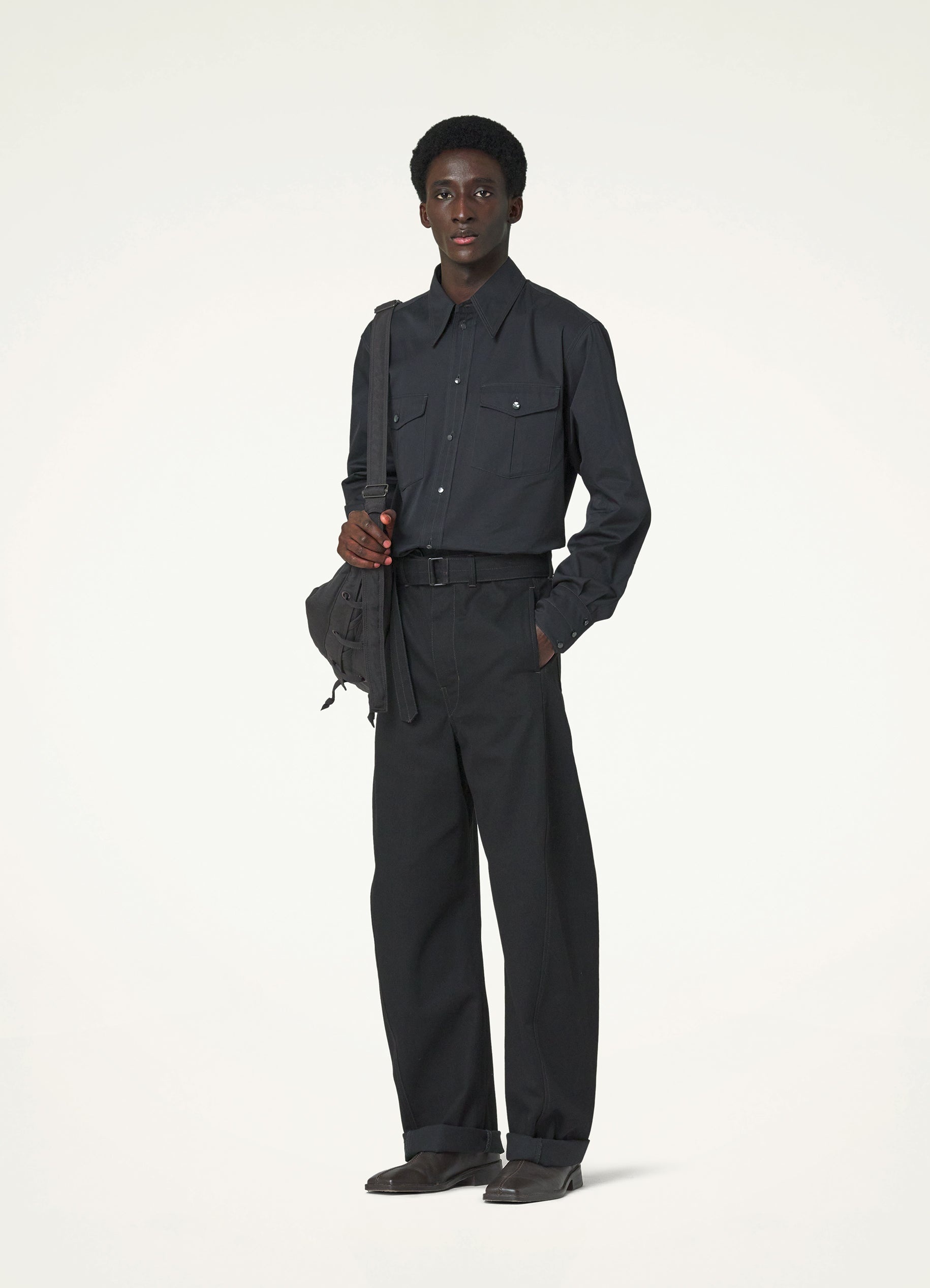 Lemaire TWISTED BELTED PANTS | REVERSIBLE