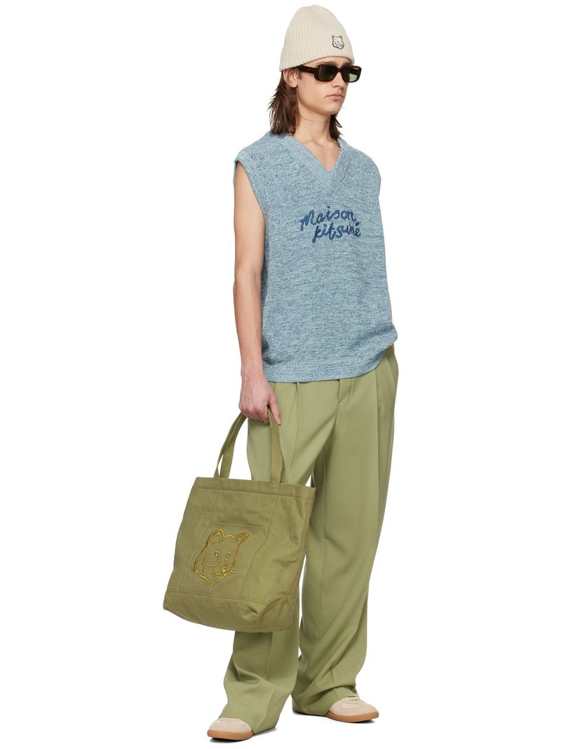 Maison Kitsuné Blue Handwriting Vest outlook
