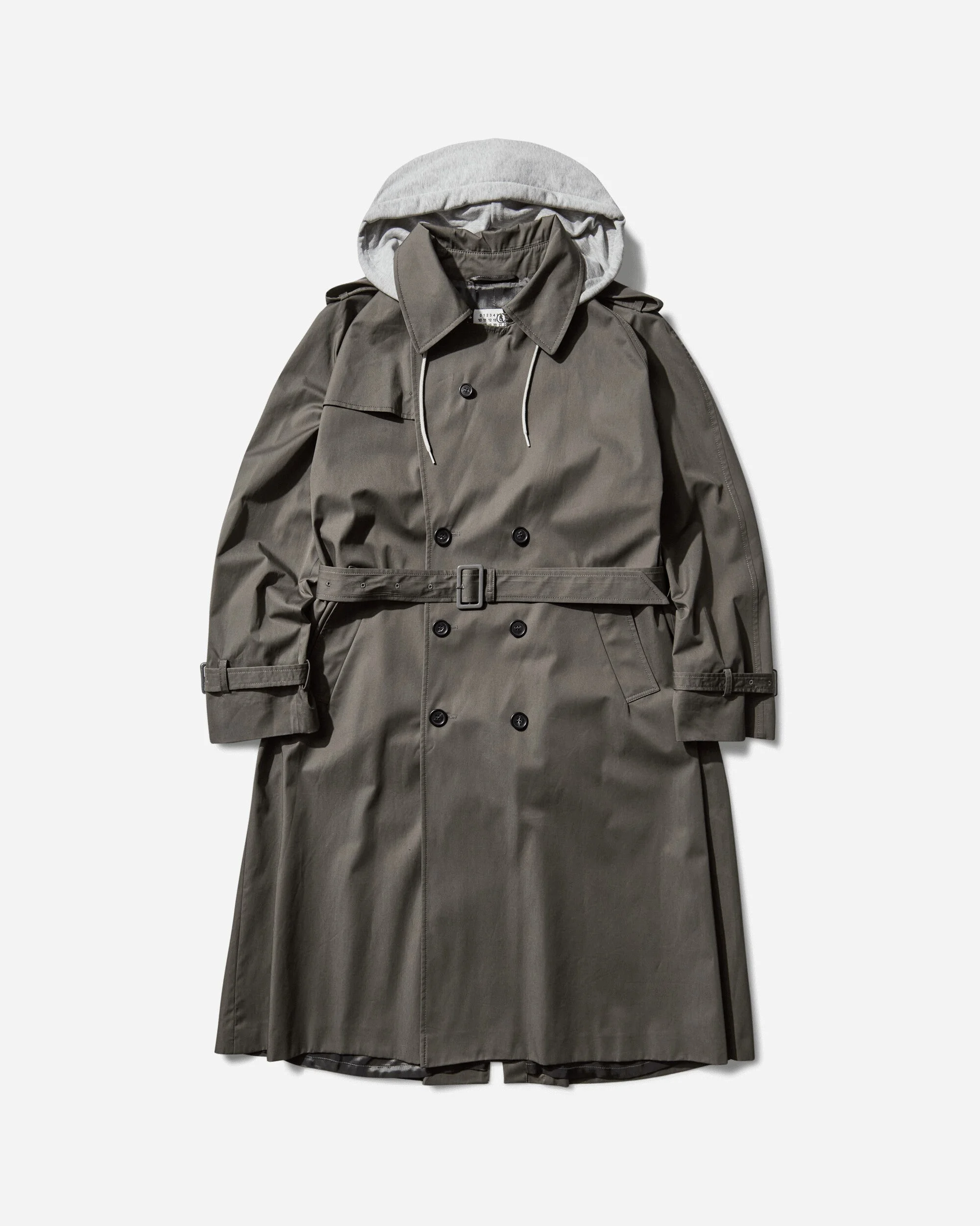 Men's Hooded Trench Coat Grey - 1