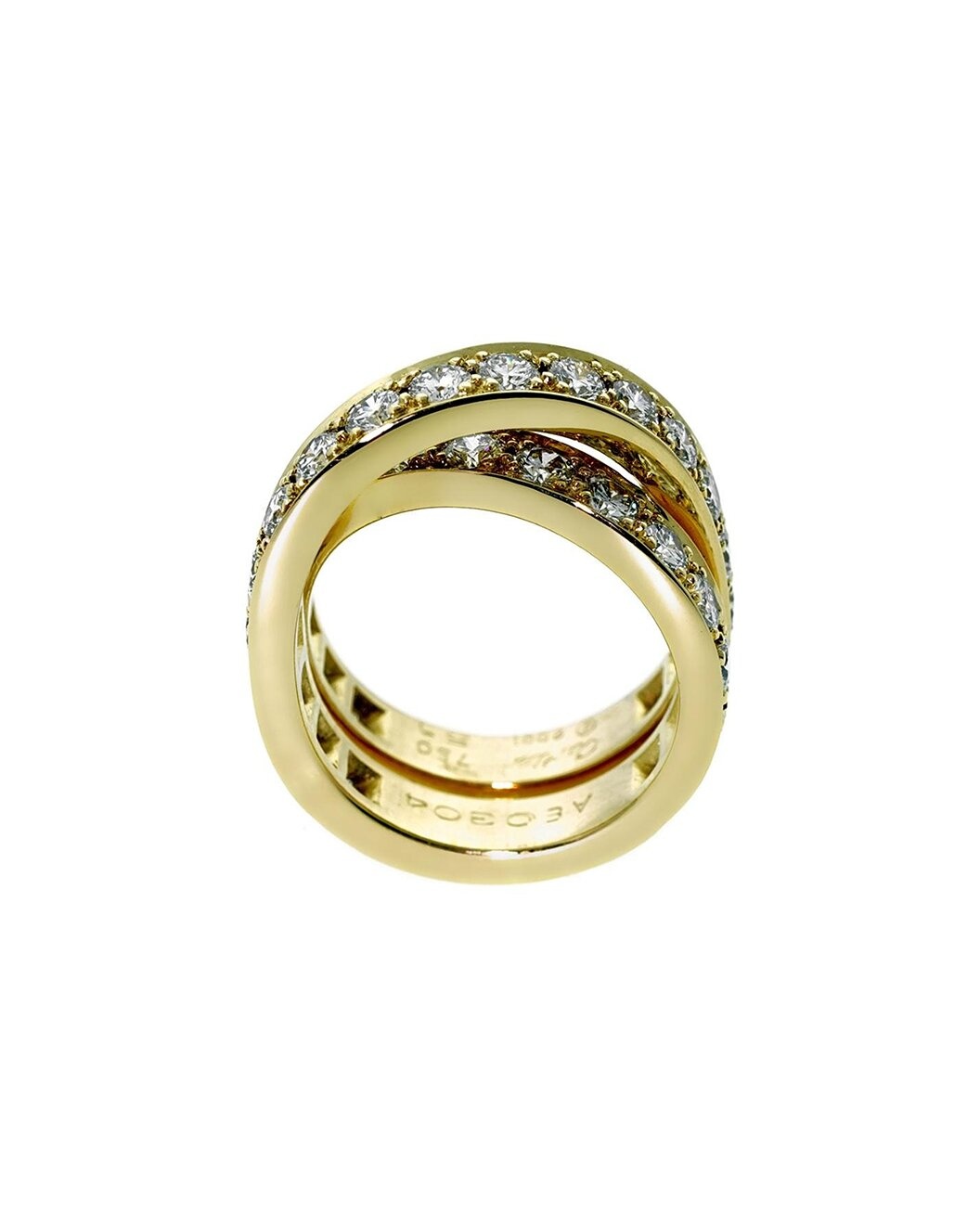 Cartier 18K 2.24 ct. tw. Diamond Nouvelle Vague Bypass Ring (Authentic Pre-Loved) - 2