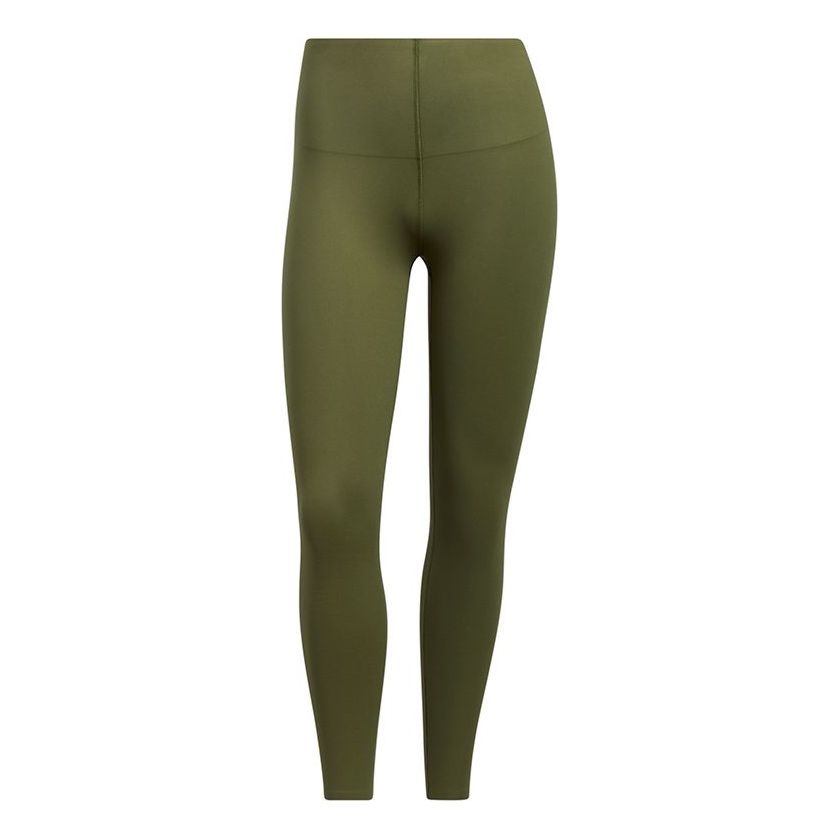 (WMNS) adidas Elv Yoga Fl 78t Casual Sports Tight Gym Pants/Trousers/Joggers Military Green GM2755 - 1