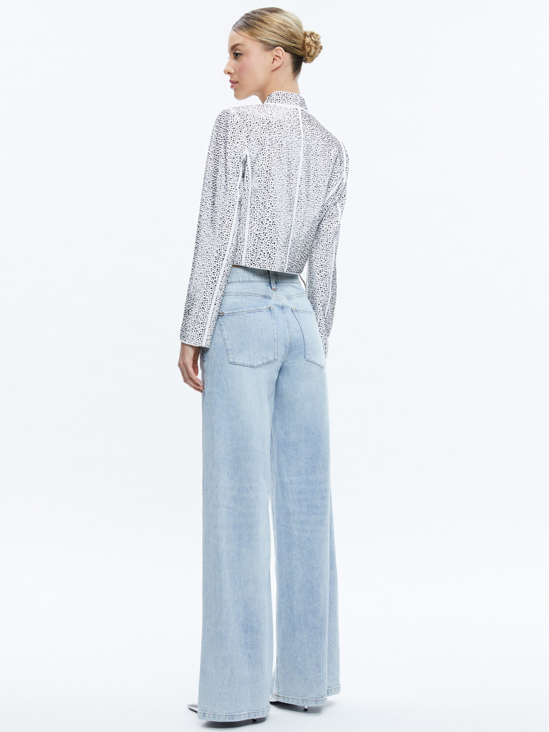 Alice + Olivia KALIA EMBELLISHED OPEN FRONT JACKET outlook