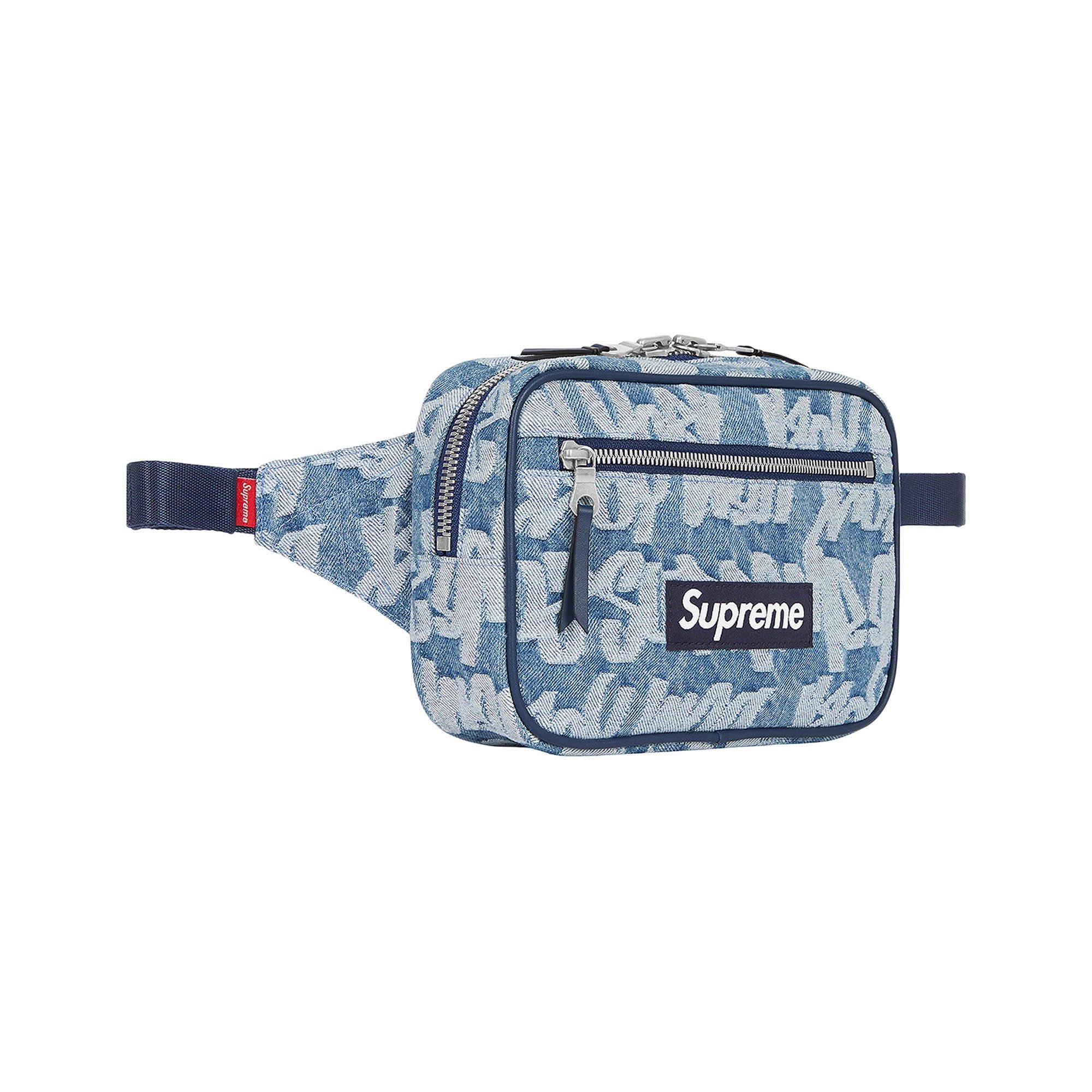 Supreme Fat Tip Jacquard Denim Waist Bag 'Blue' - 3