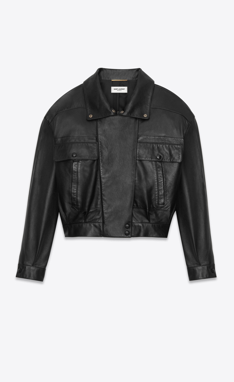 bomber jacket in lambskin - 1