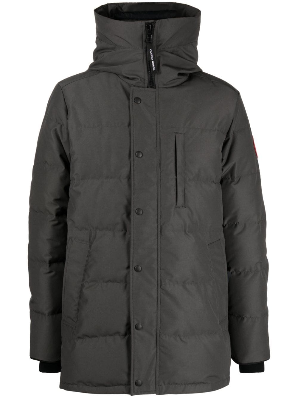 logo-patch padded jacket - 2