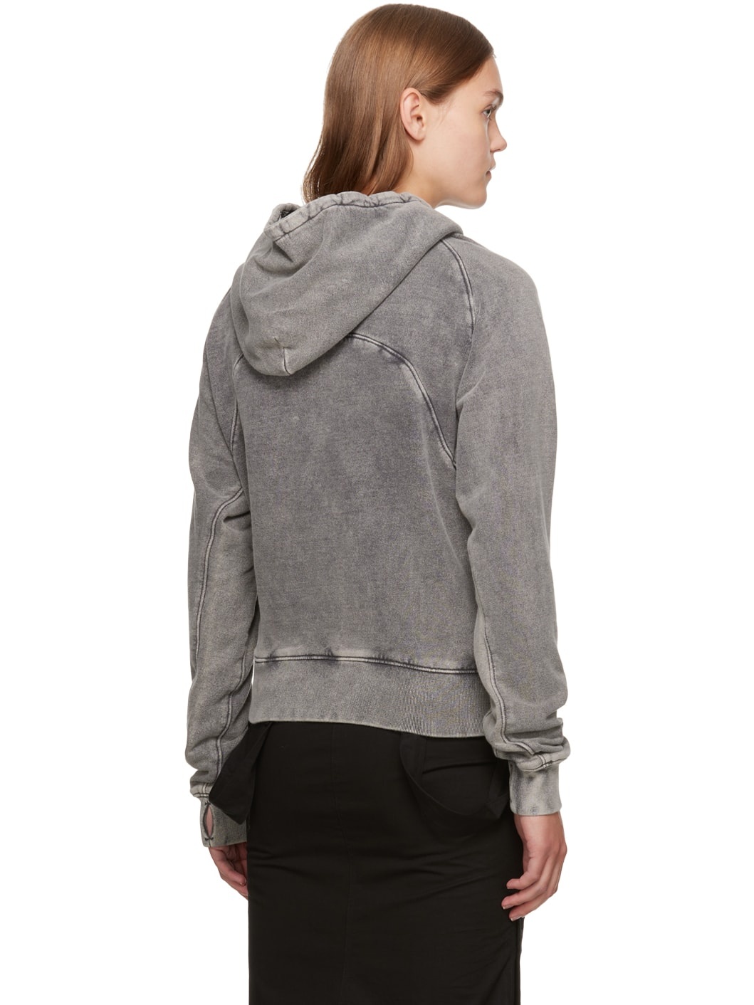 Gray Button Hoodie - 3
