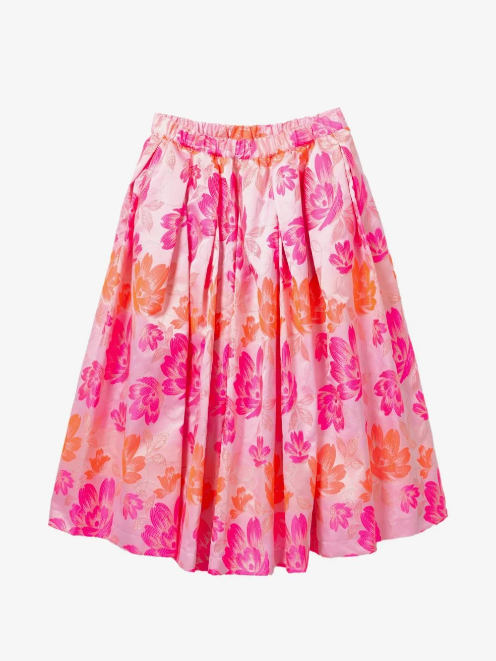 floral-print midi skirt - 1