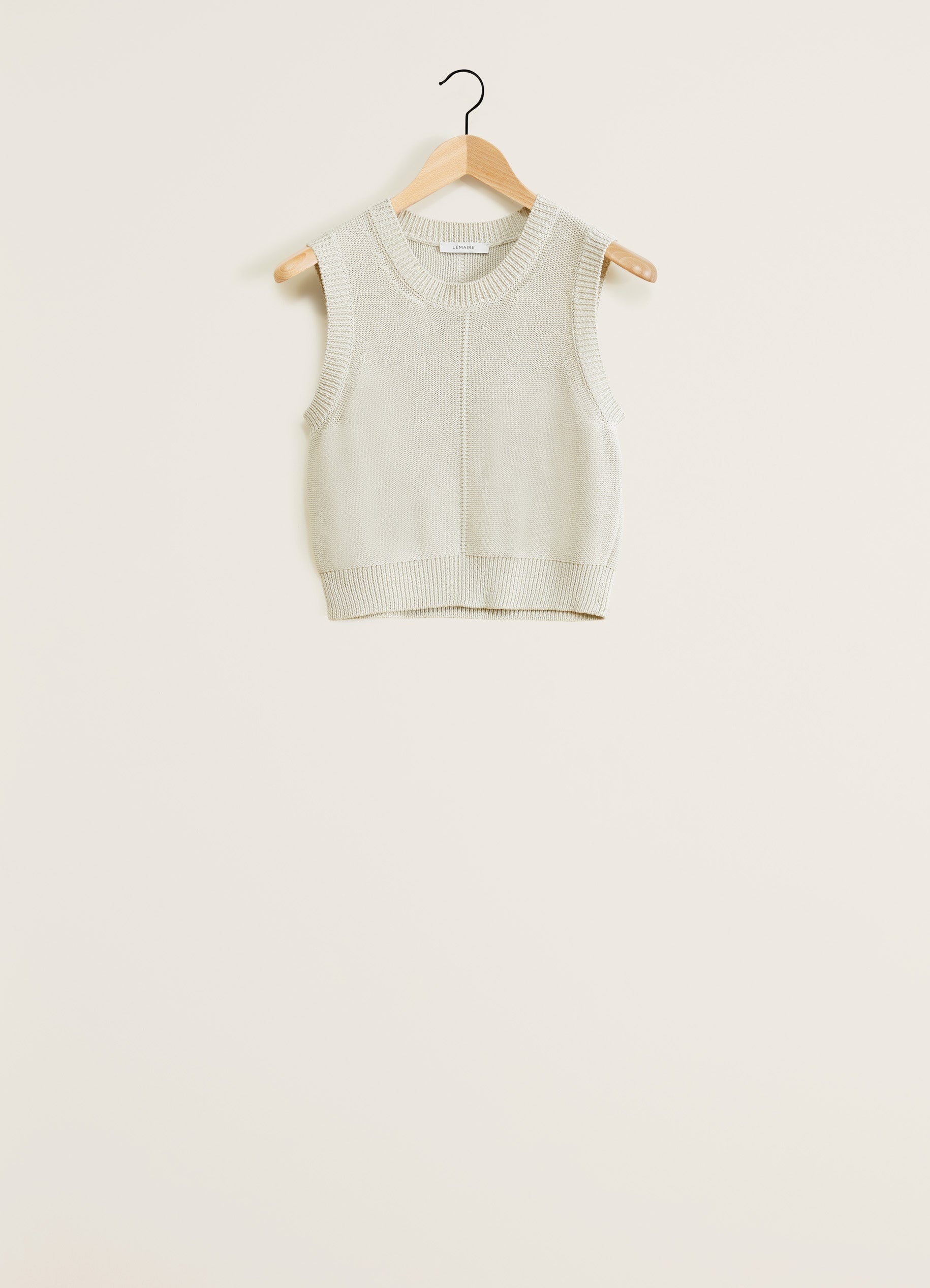 SLEEVELESS CROPPED SWEATER - 1