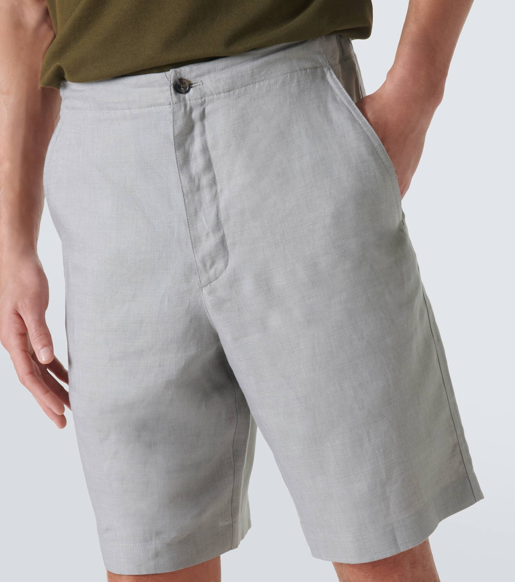 Nolan flax Bermuda shorts - 5