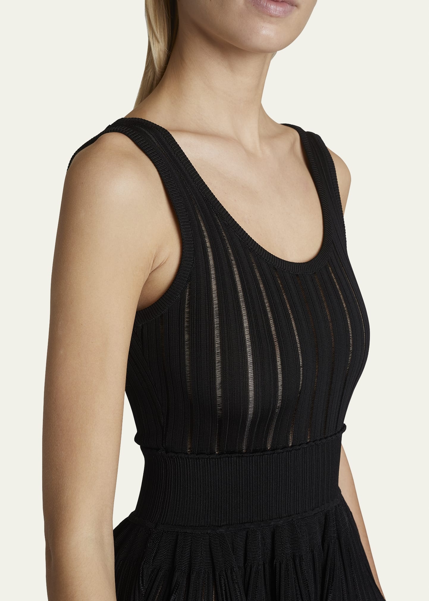 Crino Striped Fit-&-Flare Knit Mini Dress - 5