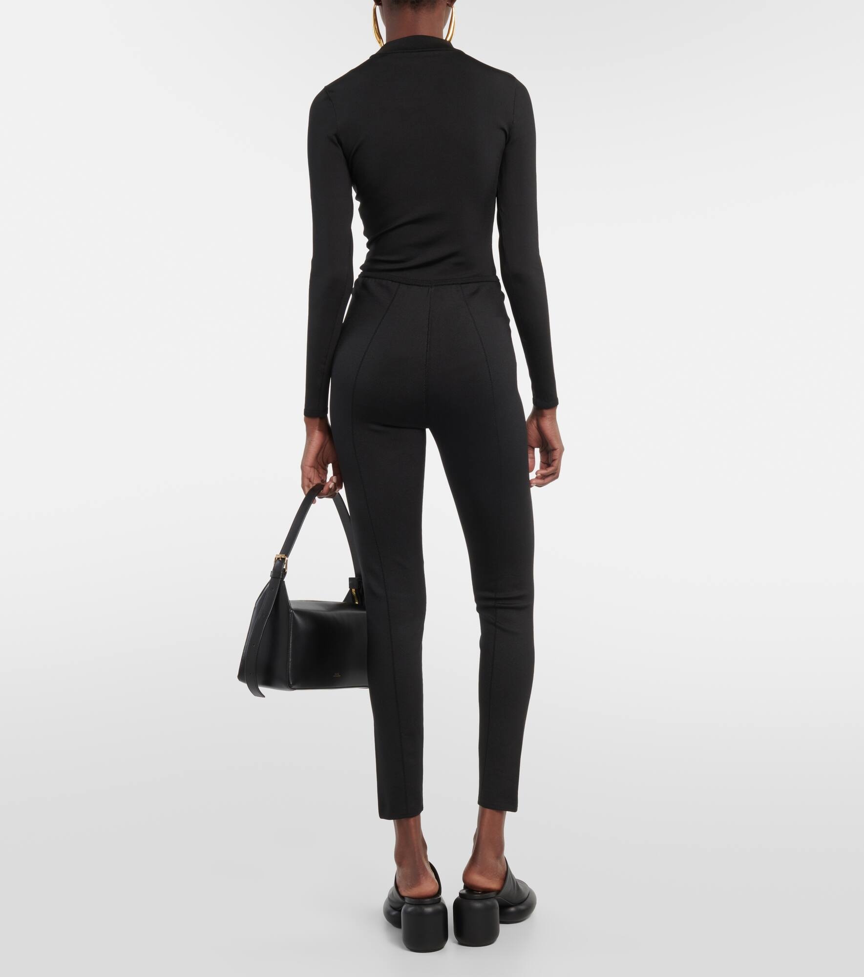 Anya silk-blend jersey leggings - 3