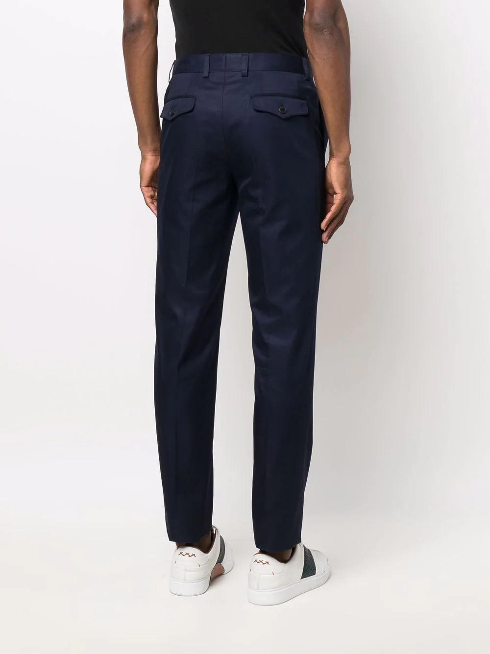 tailored-cut cotton trousers - 4