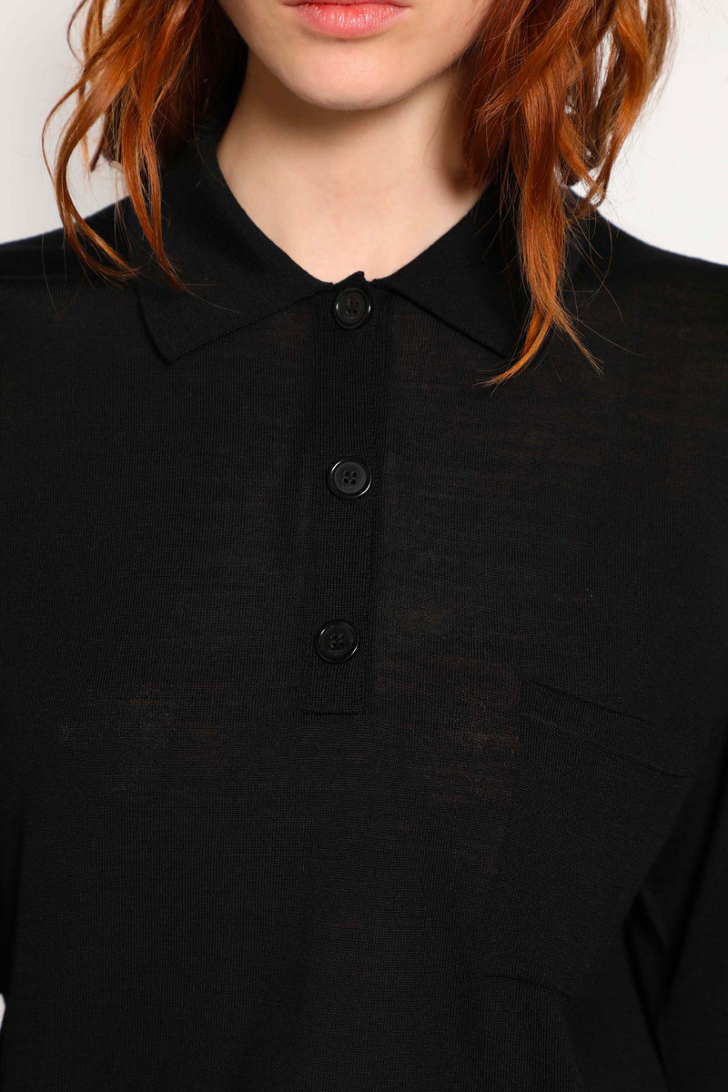 SAINT LAURENT Wool Pocket Polo outlook