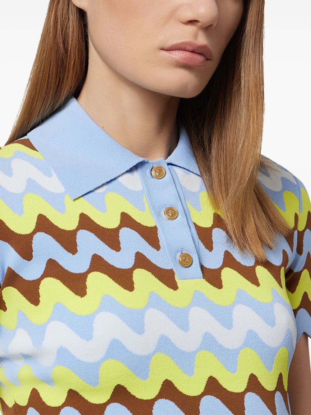 jacquard knitted polo shirt - 5