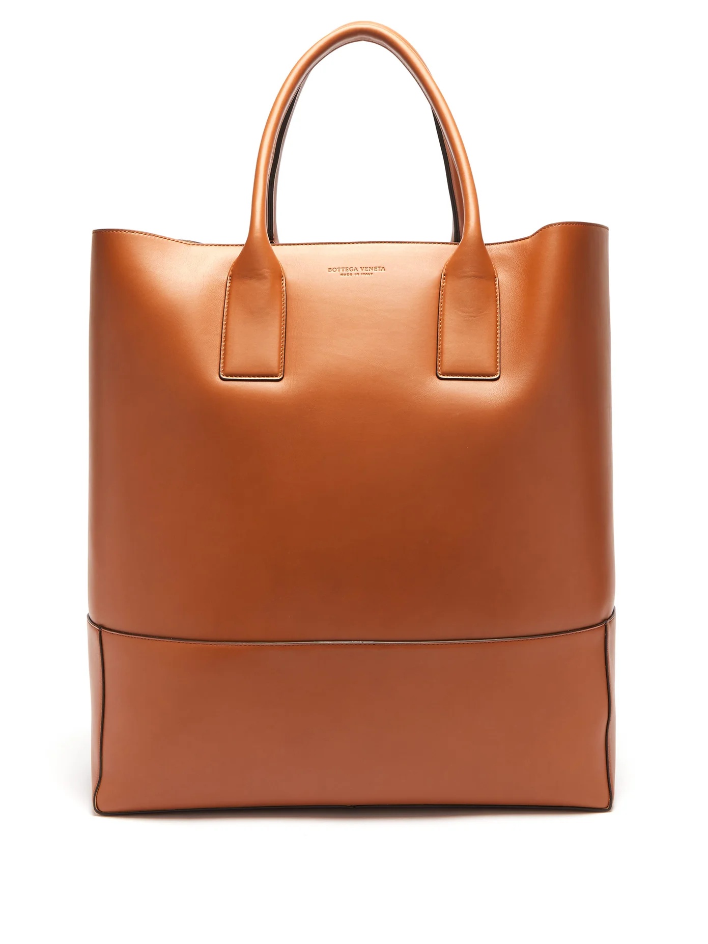 Oversized leather tote bag - 1