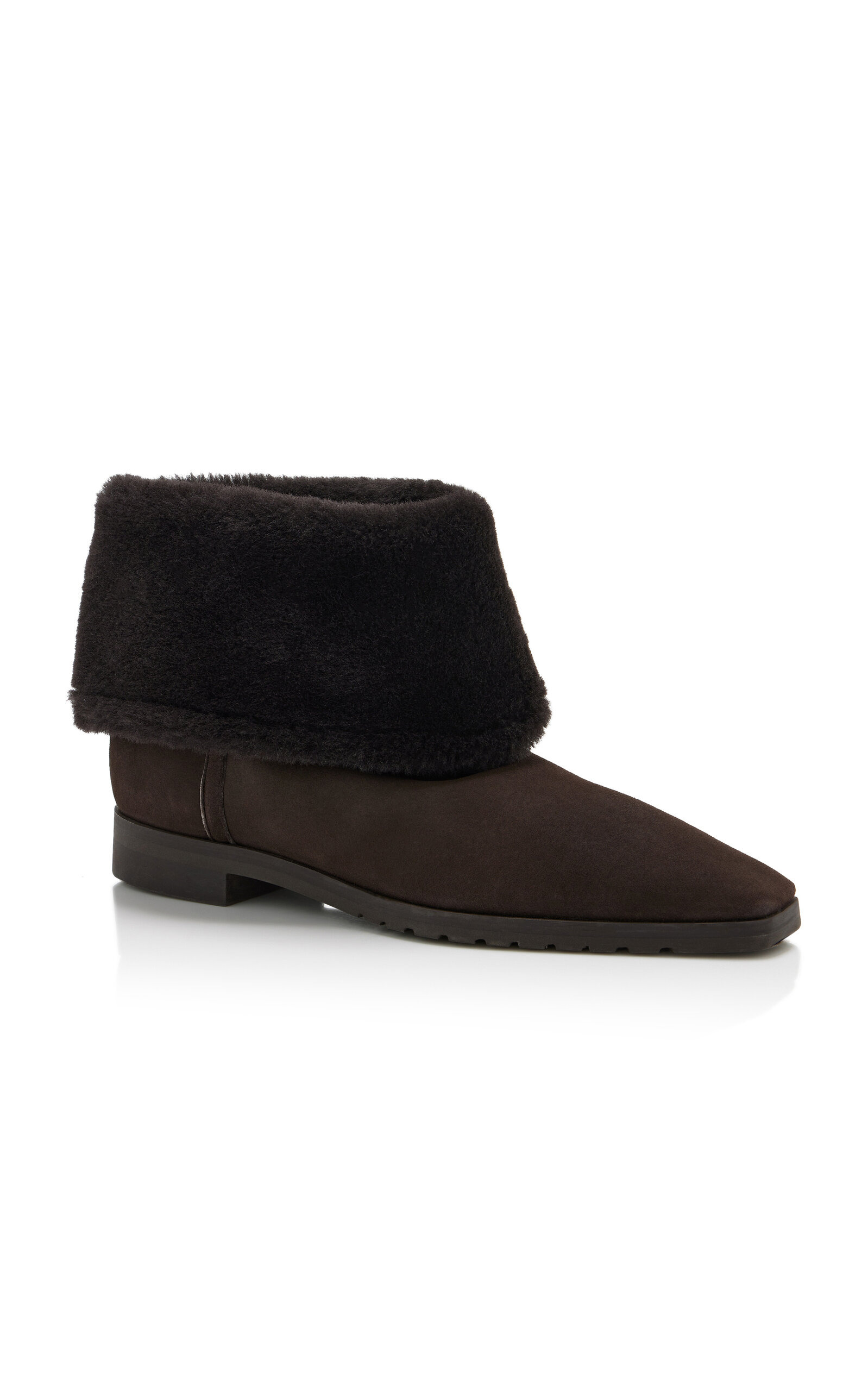 Fold-Down Shearling Boots brown - 4
