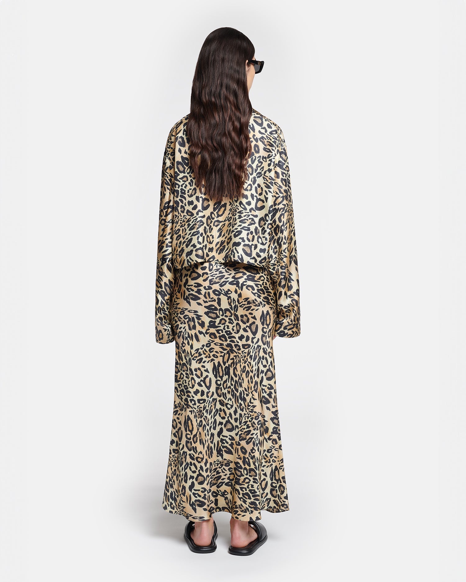 Cropped Printed Silk-Twill Shirt - 5