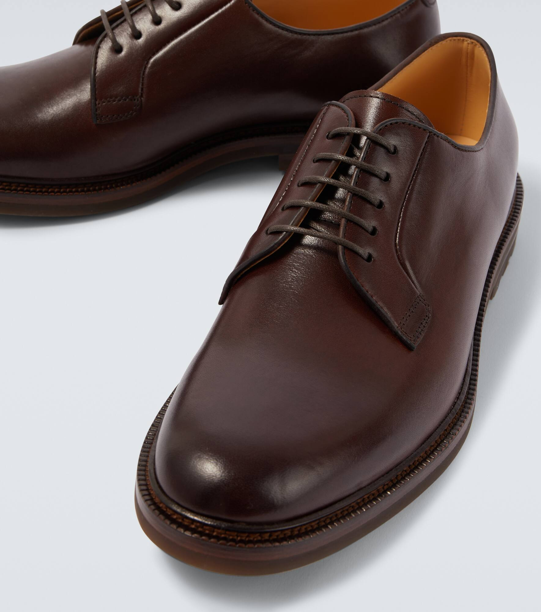 Leather derby shoes - 3