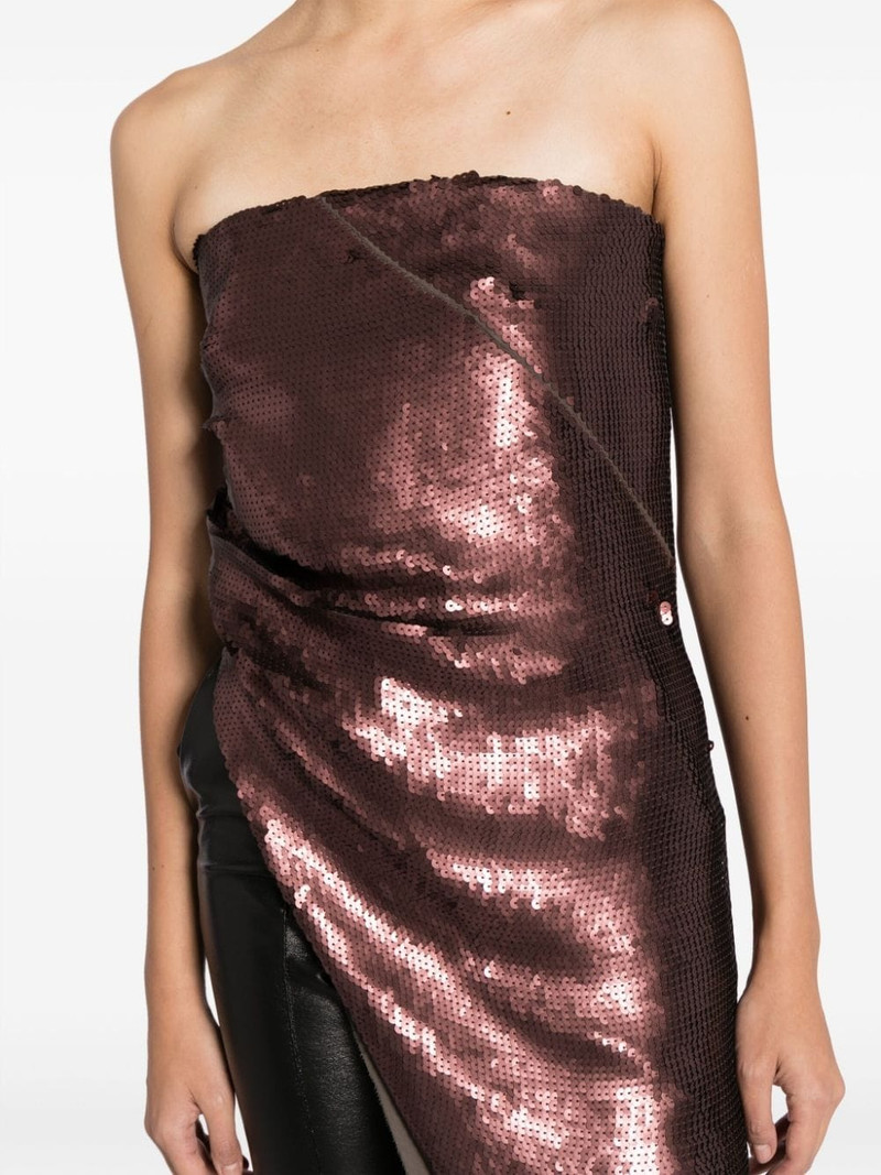 Luxor 비대칭 sequinned 정상 5