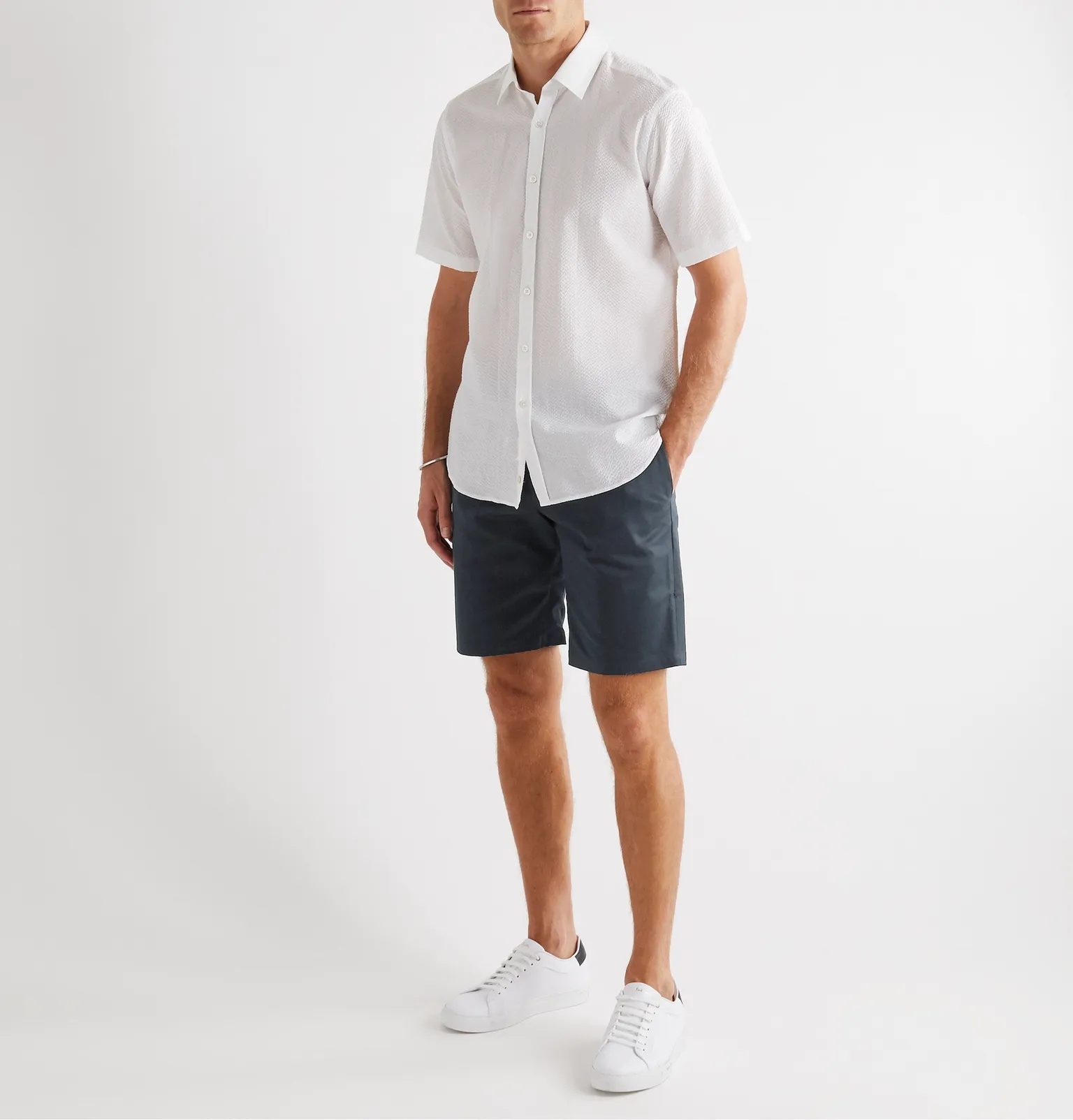 Cotton-Blend Twill Shorts - 7