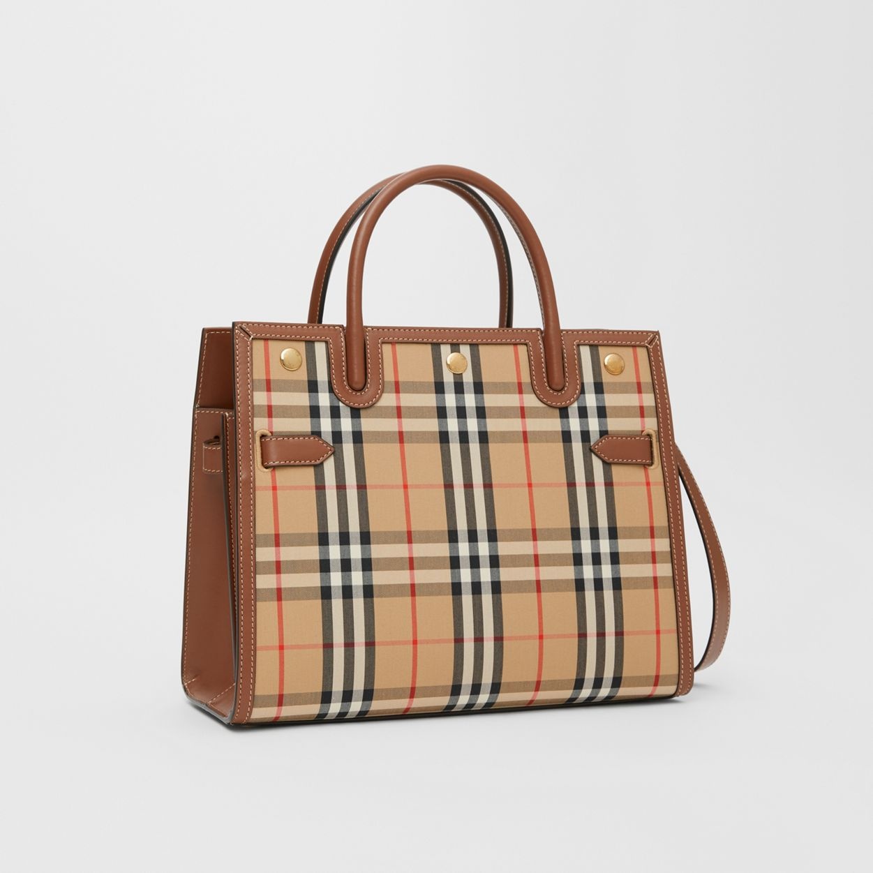 Medium Vintage Check Two-handle Title Bag - 7