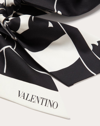 Valentino VALENTINO ESCAPE PANTHER PRINT COTTON AND SILK HEADBAND outlook