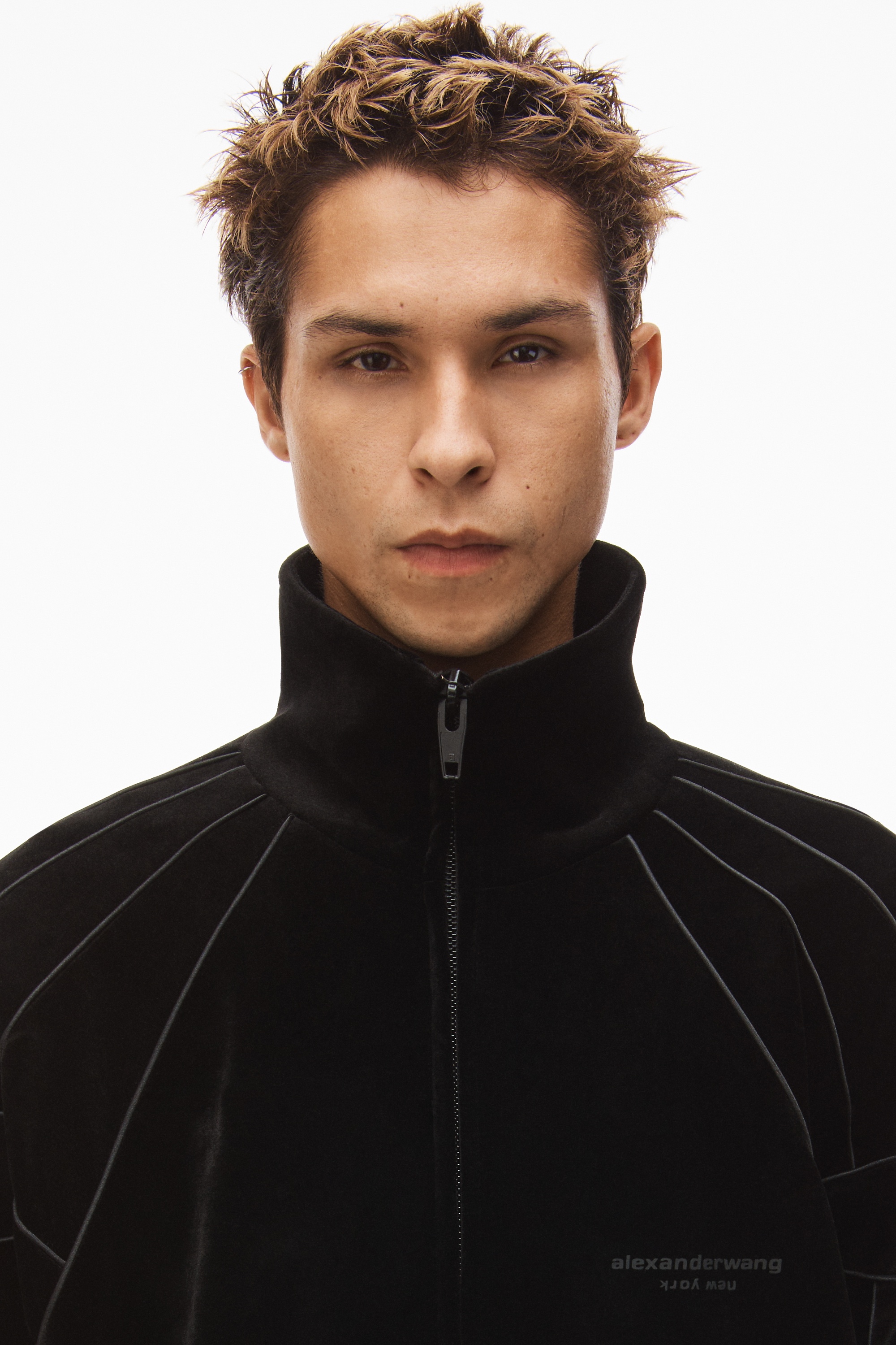 TRACK JACKET IN CRUSHED VELOUR - 4