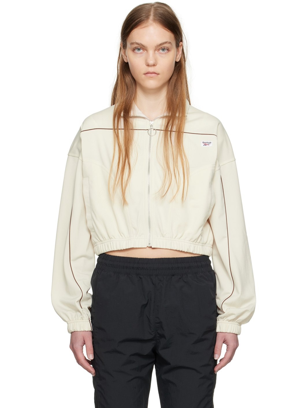 Off-White Cropped Track Jacket - 1